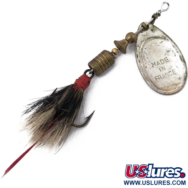 Mepps Aglia 2 dressed (squirrel tail) Spinner, Zilver, 4.7g, #3763