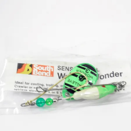 South Bend Walleye Wonder 3 Spinnerbait, Groen, 17g, Enkele Haak, #3789