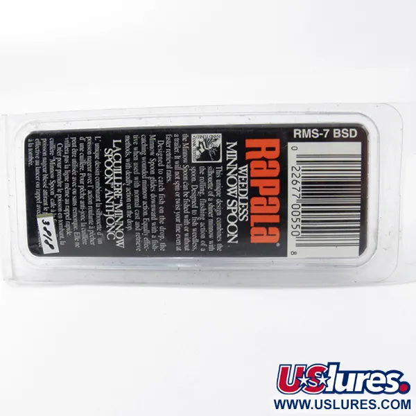 Rapala Weedless Minnow Spoon Lepel, Blauw/Zilver, 15g, #3818