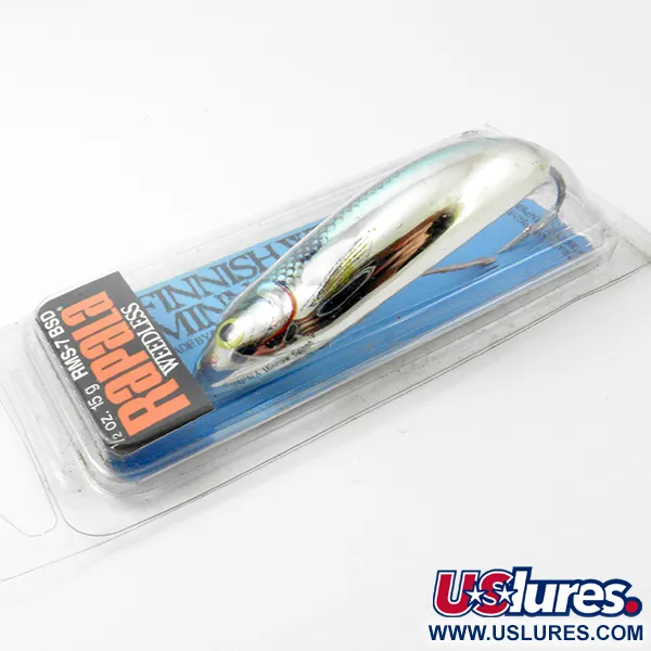 Rapala Weedless Minnow Spoon Lepel, Blauw/Zilver, 15g, #3818