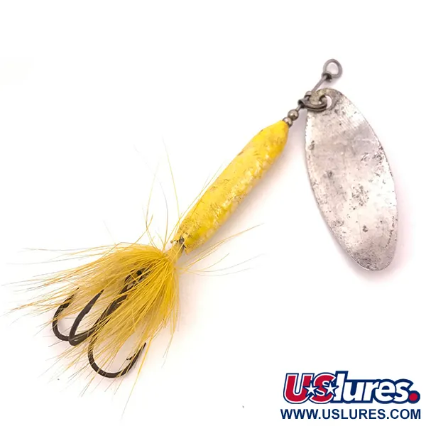 Worden’s Original Rooster Tail 5 Spinner, Zilver/Geel, 12g, #3908