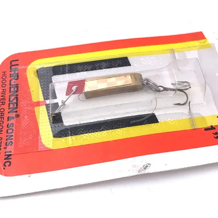 Luhr Jensen Super-Duper 500 Lepel, Goud / Rood, 1,4g, Vintage, #3932