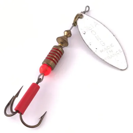 Mepps Aglia Long 2 Spinner, Nikkel, 7.4g, Wilgenblad, #3981