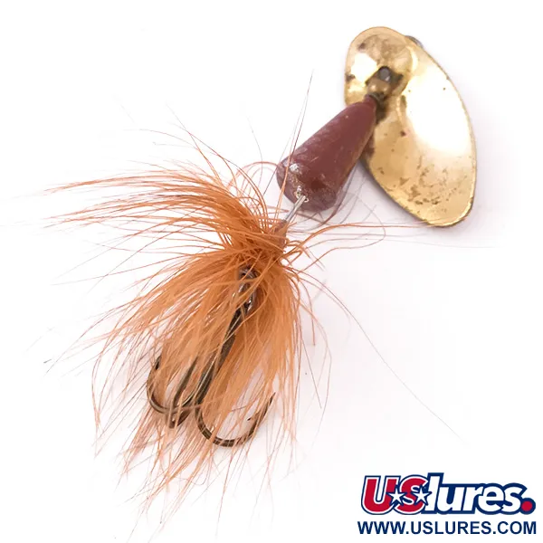 Yakima Bait Vibric Rooster Tail Spinner, Goud / Bruin, 7g, Offset body, #3990