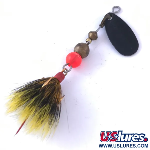 Mepps Black Fury 0 Dressed Spinner, Zwart / Geel, 2.4g, #4050