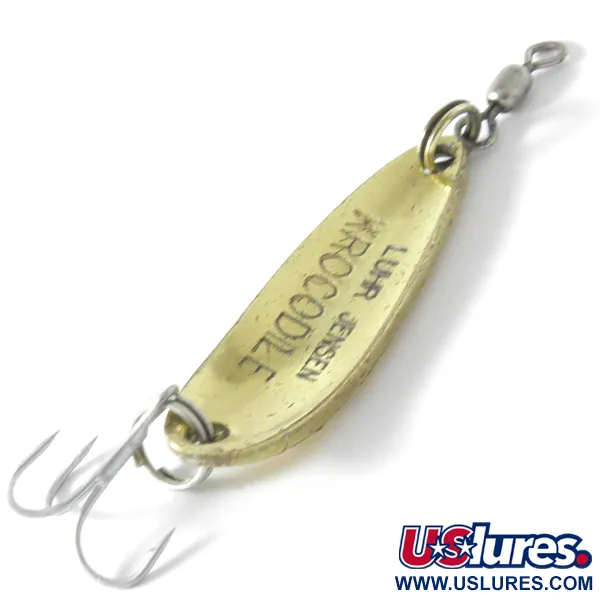 Luhr Jensen Krocodile Lepel, Goud, 9g, Prismatische Folie, #4091