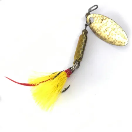 Cotton Tail Spinner, Goud/Geel, 5cm, Gevederde dreg, #4119