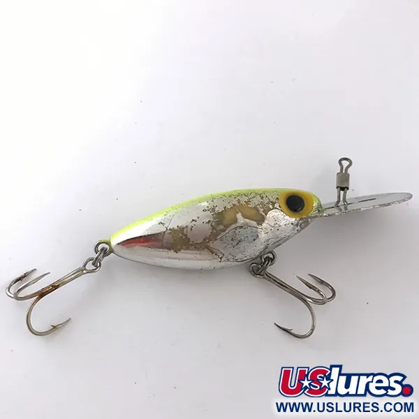 Storm Hot'N'Tot Thin Fin Plug, Zilver/UV-Groen, 12g, Metalen Lip, #4164