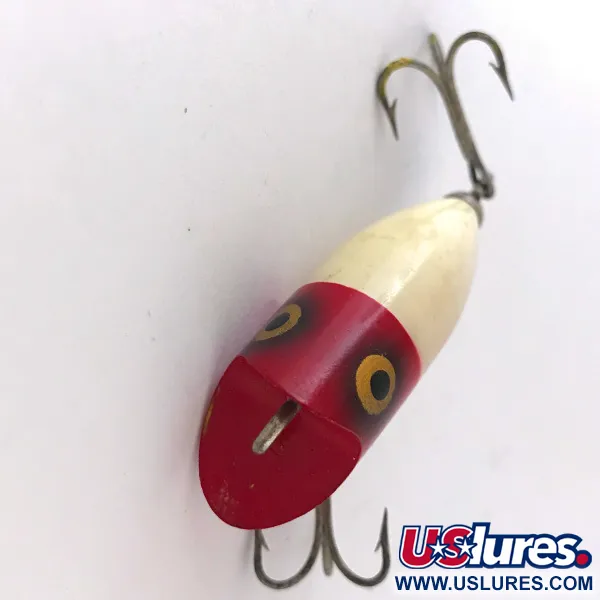 Heddon Tiny Lucky 13 Topwater, Rood/Wit, 5.5g, Schubben, #4167