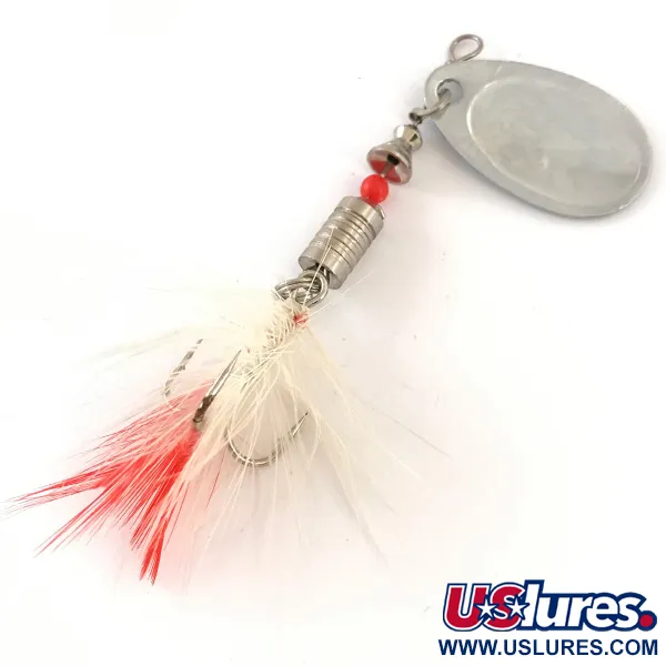 South Bend 3 Spinner, Nikkel, 7g, Gevederde dreg, #4184