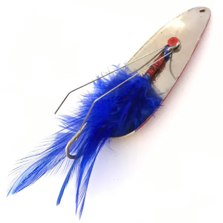Eppinger Weedless Dardevle Lepel, Ivory/Red/Nickel/Blue, 28g, #4191