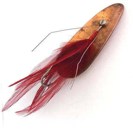 Eppinger Weedless Dardevle Lepel, Rood/Wit/Koper, 28g, Wierloos, #4192