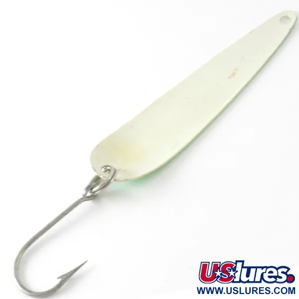 Dardevle JR Flutter Devle 3100 UV Lepel, Wit/Groen, 5g, #4213