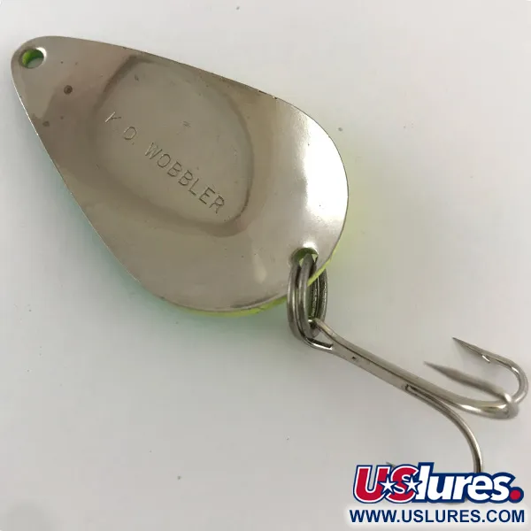 Acme K.O. Wobbler Lepel, Geel/Groen/Nikkel, 21g, Geluidseffect, #4239