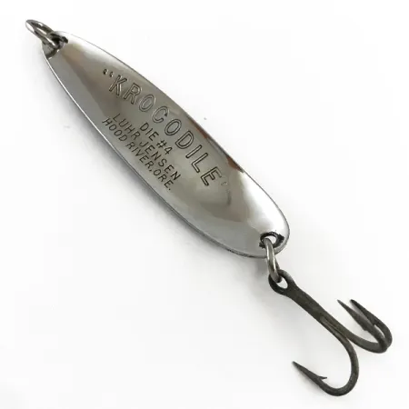 Luhr Jensen Krocodile Die #4 Lepel, Nikkel/Rood, 14g, Verre worp, #4240