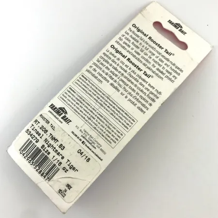 Worden’s Original Rooster Tail Spinner, Fire Tiger, 1/16oz, #RT.208.TNMT.B3