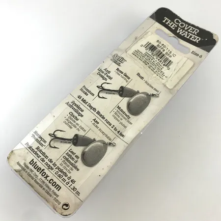 Blue Fox Super Vibrax 6 Fluo UV Spinner, Zilver, 18g, UV-actief, #4327