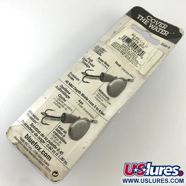 Blue Fox Super Vibrax 6 Fluo UV Spinner, Zilver, 18g, UV-actief, #4327