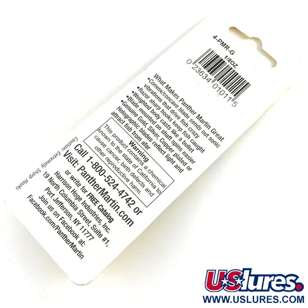 Panther Martin 4 Spinner, Goud, 4g, sonische trillingen, #4-PMR-G