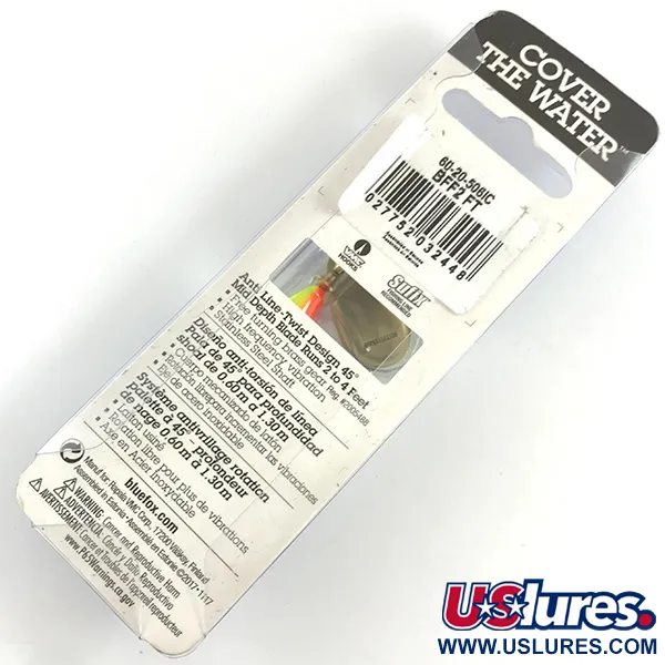 Blue Fox Super Vibrax 2 UV Spinner, Firetiger UV, 6g, Messing Tandwiel, #4366