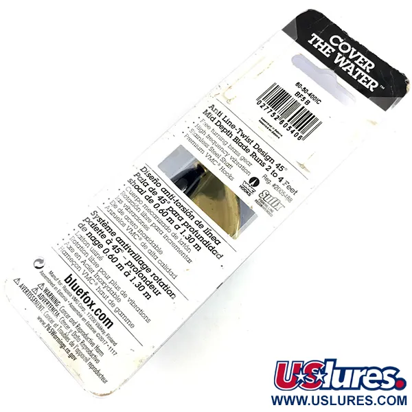 Blue Fox Super Vibrax 5 Spinner, Zwart, 13g, Messing Binnenwerk, #4369