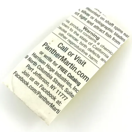 Panther Martin 1 Spinner, Zilver, 2g, Directe asmontage, #4371