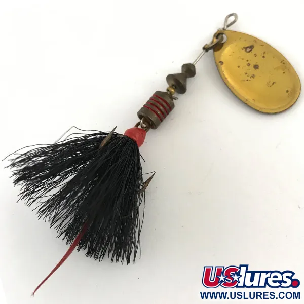 Mepps Aglia 2 Spinner, Goud, 4.7g, Behaarde Dreg, #4419