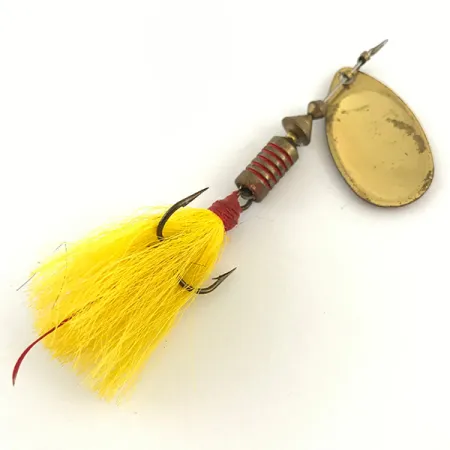 Mepps Aglia 3 dressed Spinner, Messing/Oranje, 7,3g, Bucktail, #4422