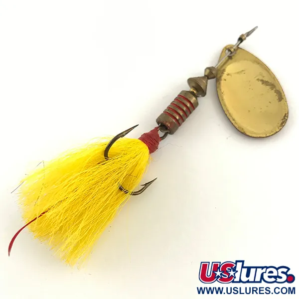 Mepps Aglia 3 dressed Spinner, Messing/Oranje, 7,3g, Bucktail, #4422