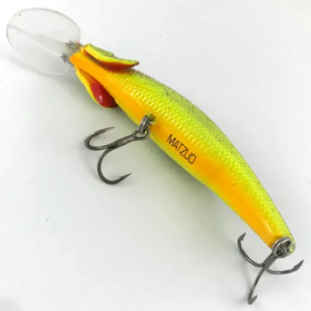 Matzuo Kinchou Minnow Plug, Chartreuse / Paars, 9g, Kieuwen, #4458