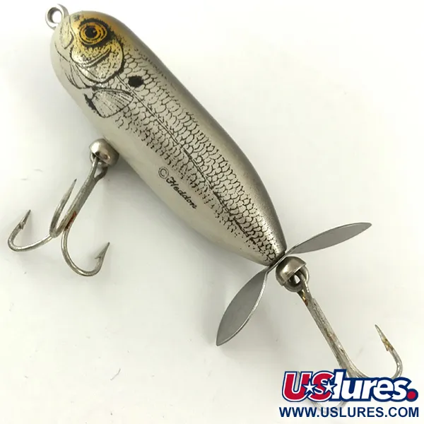 Heddon Baby Torpedo Oppervlakte-aas, Zilver, 9g, Propeller, #4483