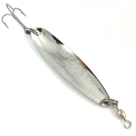 Luhr Jensen Krocodile Die #4 Lepel, Gehamerd nikkel, 14g, #4507