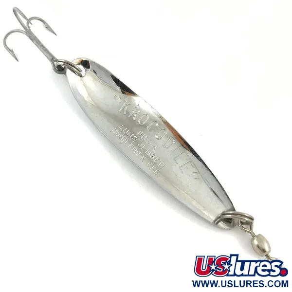 Luhr Jensen Krocodile Die #4 Lepel, Gehamerd nikkel, 14g, #4507