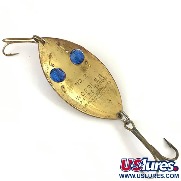 Horrocks-Ibbotson Wobbler Lepel, Messing/Blauw, 23g, Glazen ogen, #4553