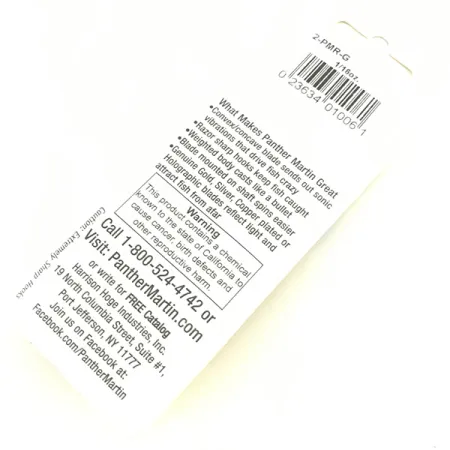 Panther Martin 2 Spinner, Goud, 2.5g, Verguld blad, #4582