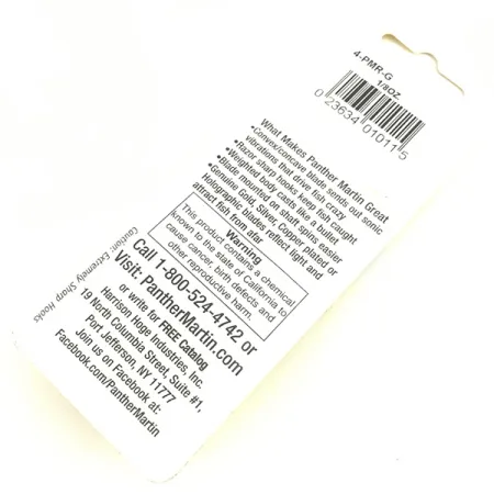 Panther Martin 4 Spinner, Goud, 4g, echt gouden blad, #4583