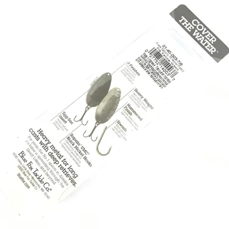 Blue Fox Pixee UV Lepel, Gehamerd nikkel / Geel, 24g, #4587