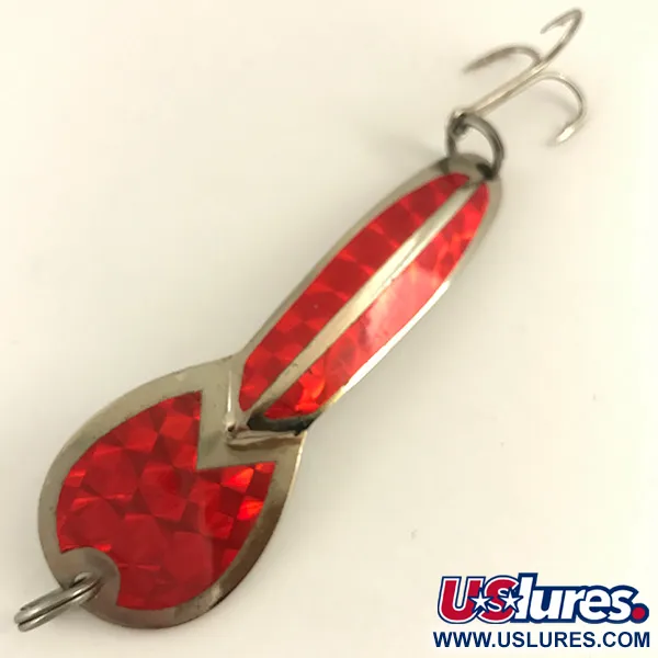 Loco 4 Glen Evans Lepel, Nikkel / Rood, 23g, Prismasticker, #4600