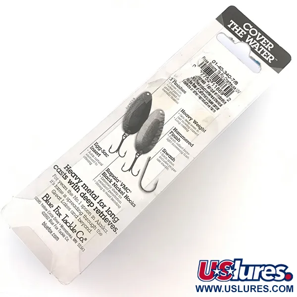 Blue Fox Pixee UV Lepel, Gehamerd nikkel/Blauw, 24g, UV, #4621