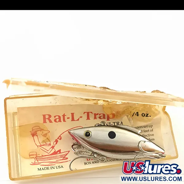Bill Lewis Rat-L-Trap Lipless Crankbait, Zilver, 10g, Vintage, #4622