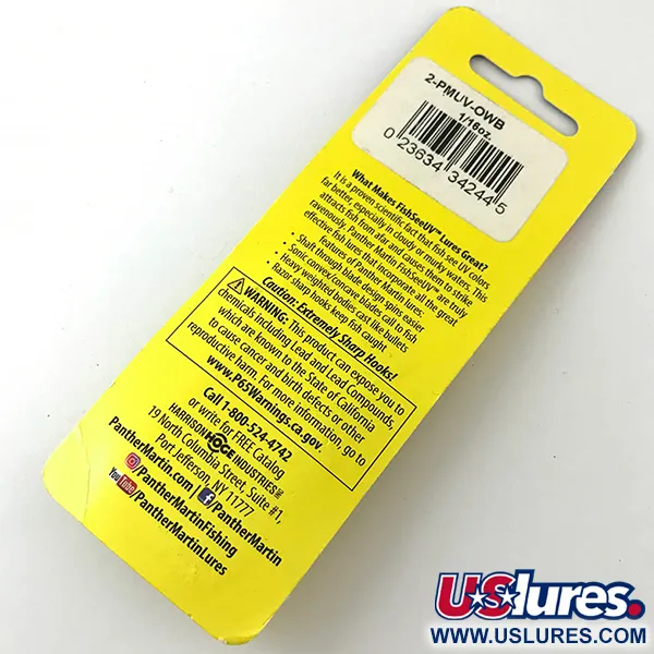 Panther Martin 2 UV Spinner, Regenboogforel, 1.75g, UV, #2-PMUV-OWB