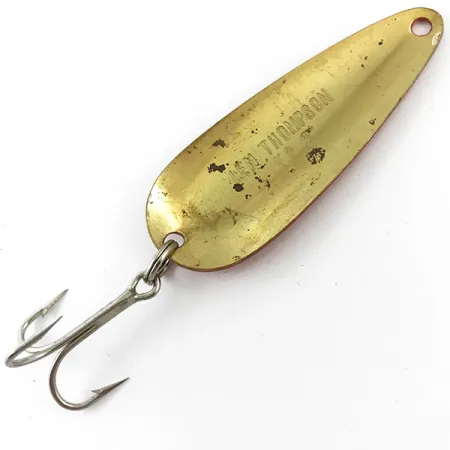 Len Thompson #2 Lepel, Rood/Zwart/Messing, 28g, Vintage, #4652