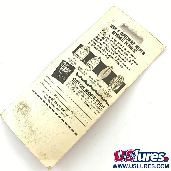 Mepps Aglia 1 Spinner, Rood/Wit/Goud, 3.5g, Directe Rotatie, #4660