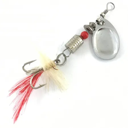 South Bend 4668 Spinner, Zilver, 4g, Gevederde dreg, #4668