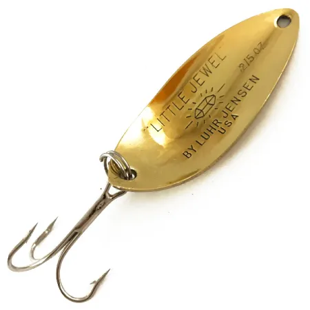 Luhr Jensen Little Jewel Lepel, Goud, 14g, Vintage, #4717