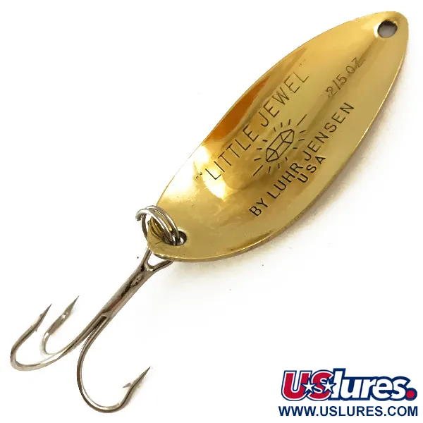 Luhr Jensen Little Jewel Lepel, Goud, 14g, Vintage, #4717