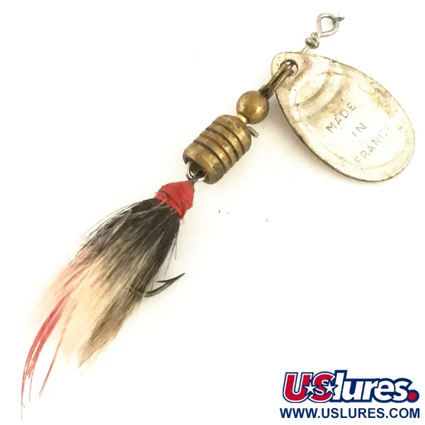 Mepps Aglia 1 dressed Spinner, Zilver, 3.5g, Gebonden dreg, #4723