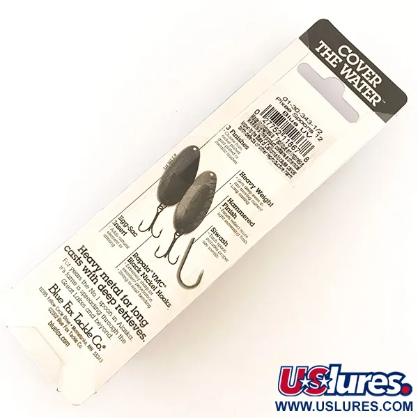 Blue Fox Pixee Lepel, Gehamerd nikkel/Blauw, 14g, UV-inzet, #4748