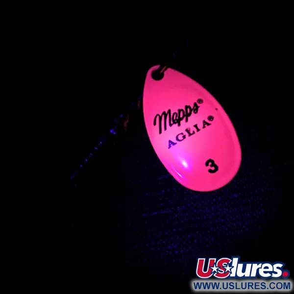 Mepps Aglia 3 Hot Pink UV Spinner, Roze, 7g, UV-reactief, #4753