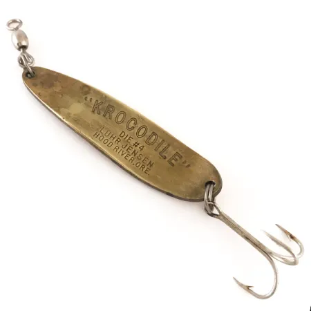 Luhr Jensen Krocodile Die #4 Lepel, Messing / Rood, 17g, #4770